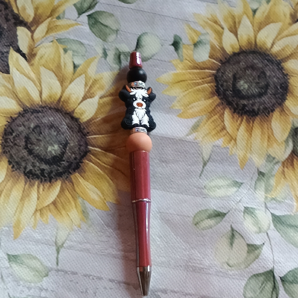 Red Novelty Pen with Clown Topper